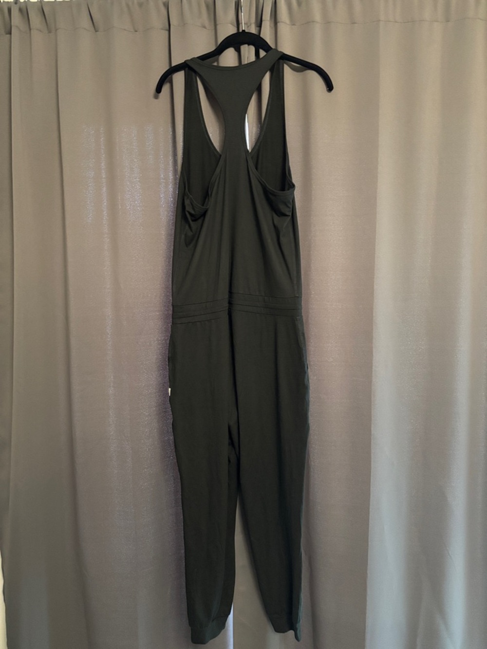Vuori charcoal gray Racerback Jumpsuit with Drawstring - Picture 4 of 5